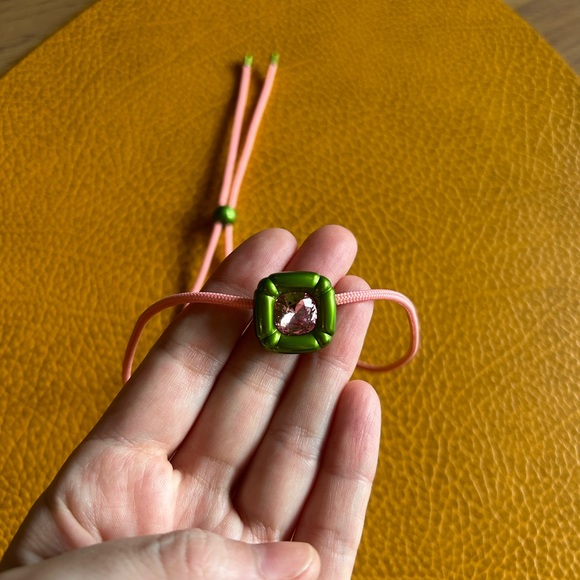 Swarovski Necklace (pink + green) - Picture 2 of 5